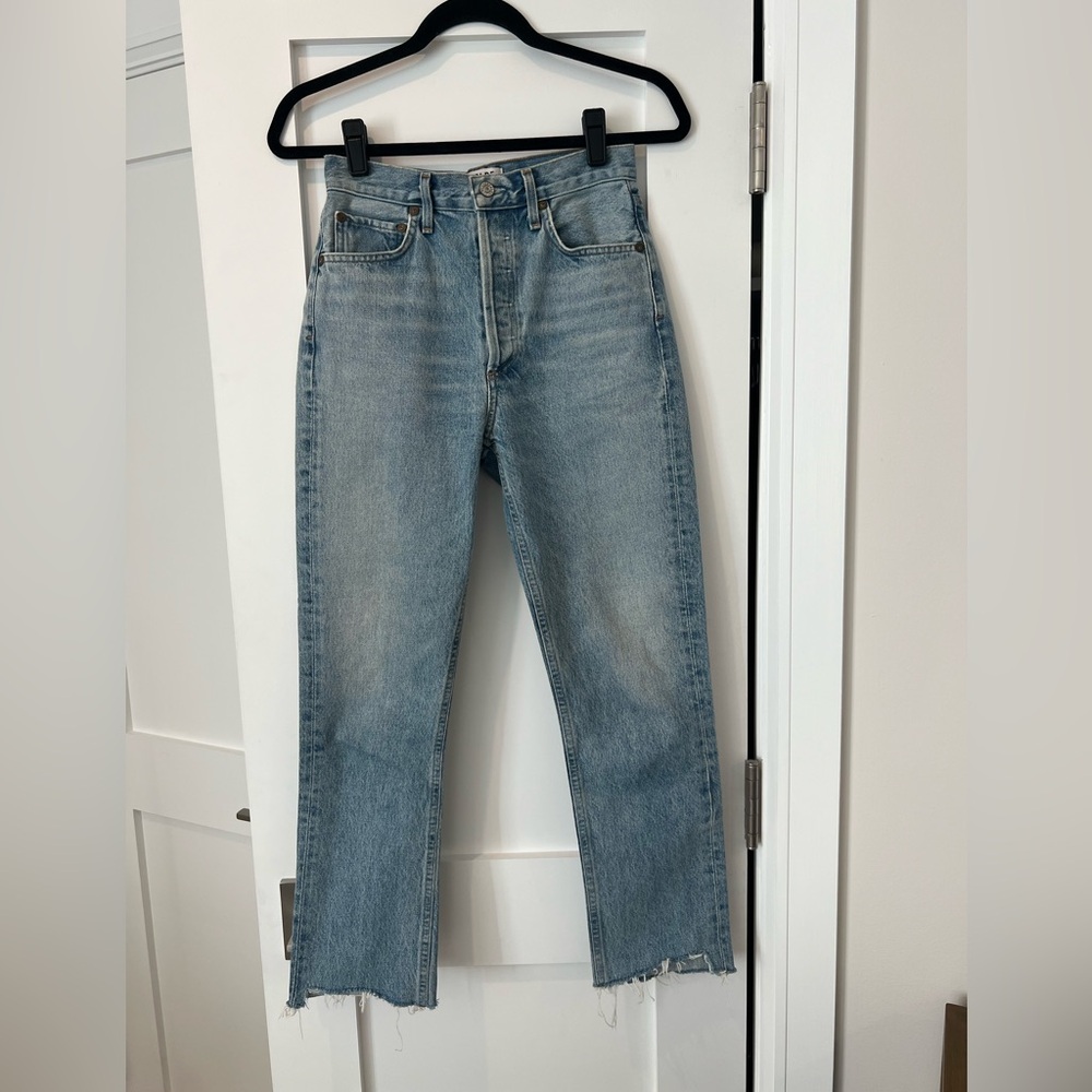 Agolde Riley High Rise Straight Cropped Jeans